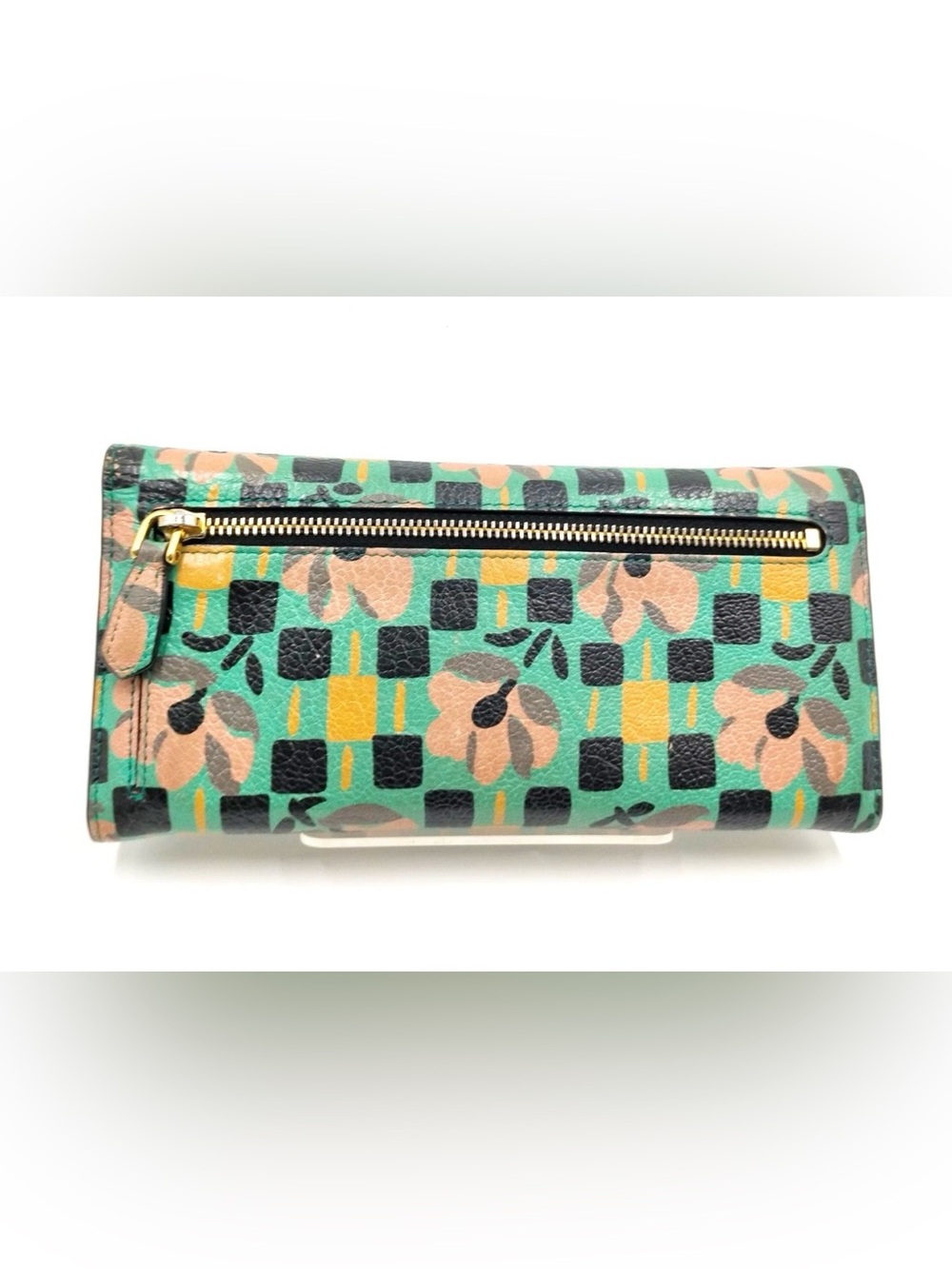 Like New Ultra Rare Prada Madras St. Pense Bifold Long Wallet View 2